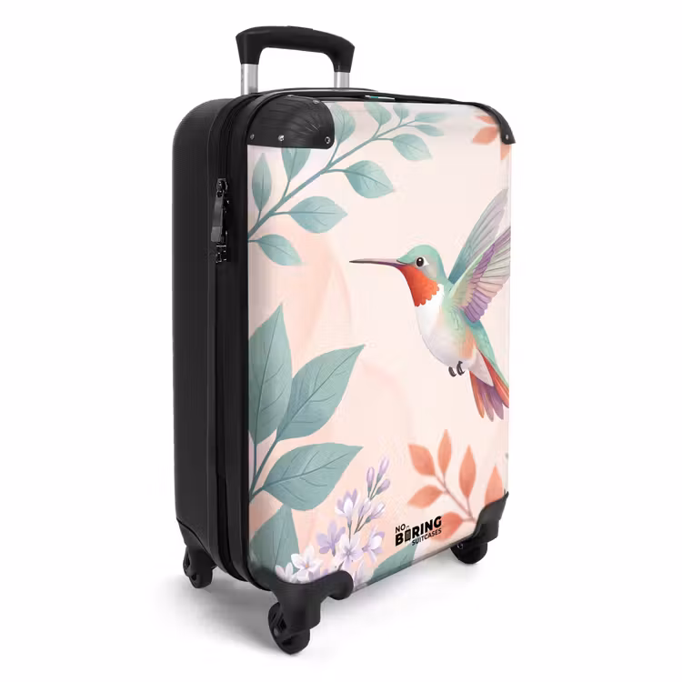 Koffer - Kolibri – Fliegen – Natur – Illustration – Farbenfroh - Kolibrie - Vliegen - Natuur - Illustratie - Kleurrijk NBS - Handbagage koffer - Vrouwen middel