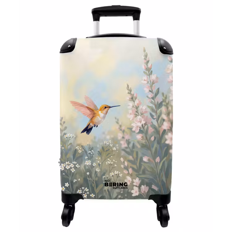 Koffer - Kolibri – Illustration – Bunt - Kolibrie - Illustratie - Kleurrijk NBS - Handbagage koffer - Vrouwen middel