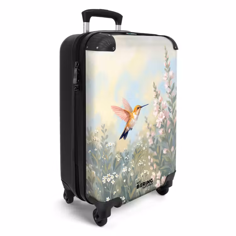 Koffer - Kolibri – Illustration – Bunt - Kolibrie - Illustratie - Kleurrijk NBS - Handbagage koffer - Vrouwen middel