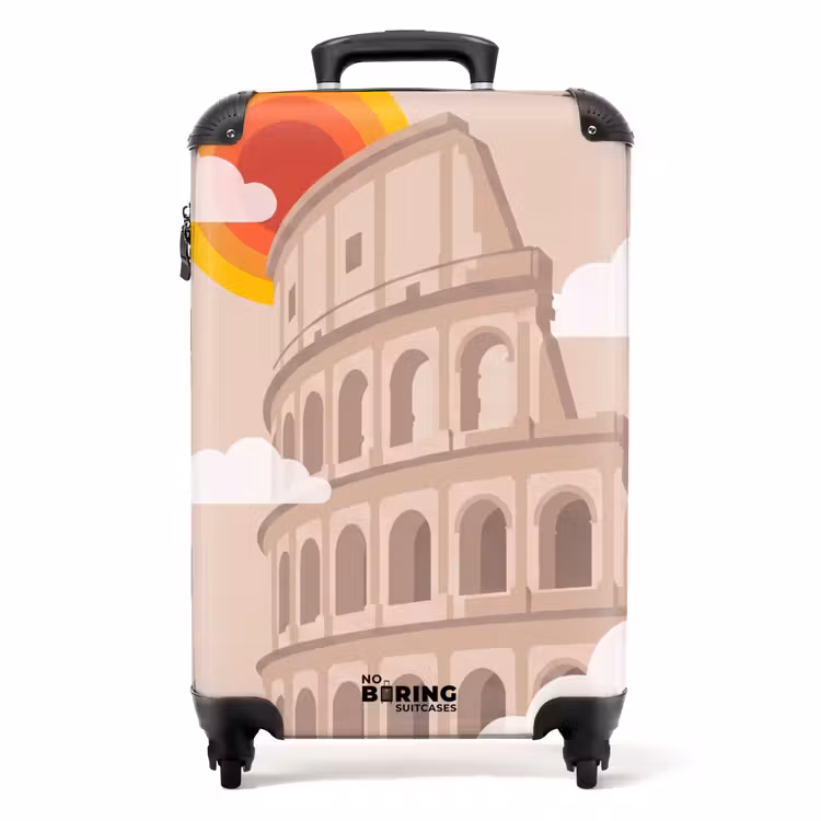 Koffer - Kolosseum – Sonnenaufgang – Rom – Architektur – Beige - Colosseum - Zonsopgang - Rome - Architectuur - Beige NBS - Handbagage koffer - Volwassenen Unisex middel