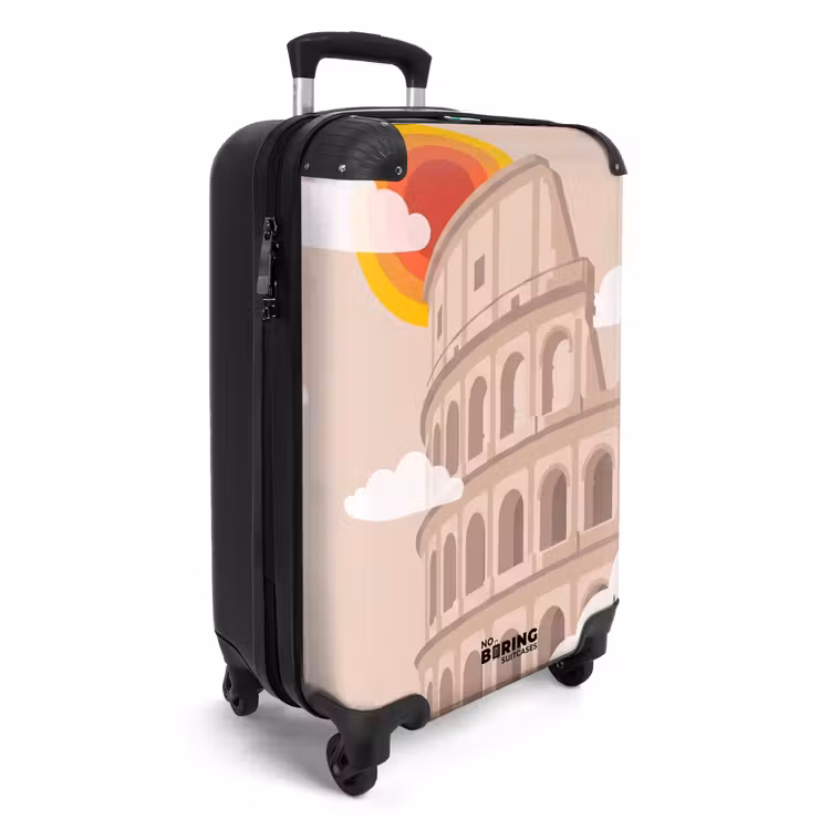Koffer - Kolosseum – Sonnenaufgang – Rom – Architektur – Beige - Colosseum - Zonsopgang - Rome - Architectuur - Beige NBS - Handbagage koffer - Volwassenen Unisex middel