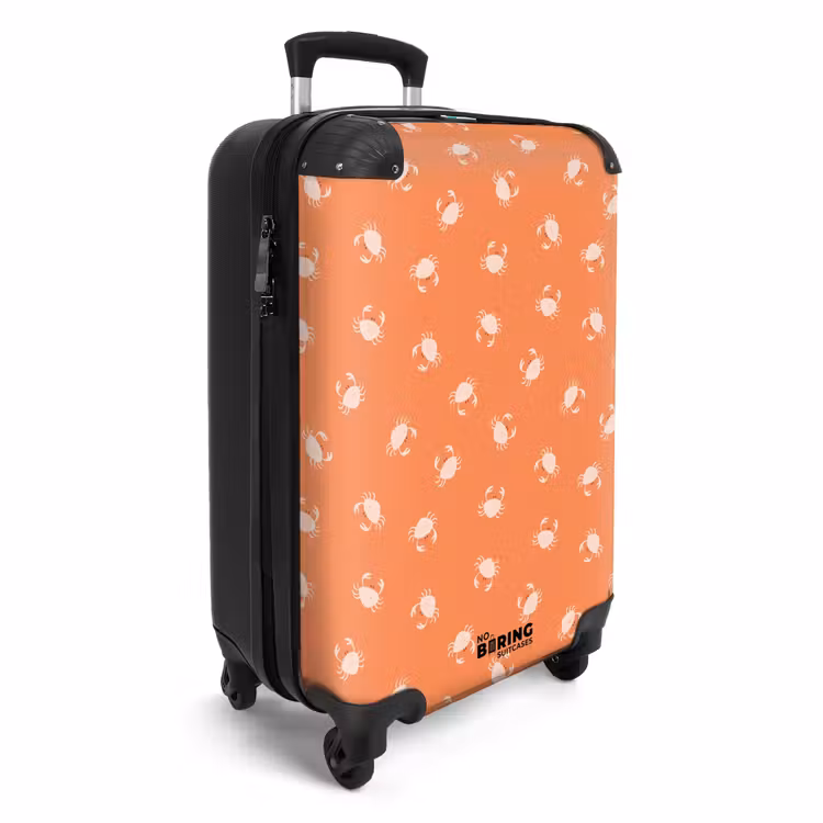 Krab patroon oranje NBS - Handbagage koffer - Kinderen Unisex middel -productfoto_3d