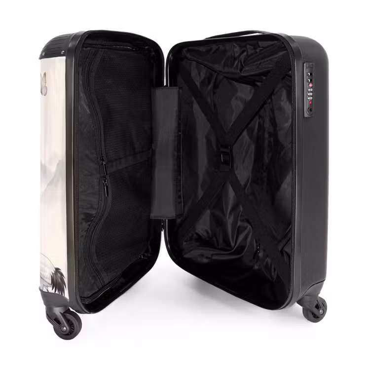 Koffer - Kranich – Asien – Klassik - Kraanvogel - Azië - Klassiek NBS - Handbagage koffer - Volwassenen Unisex middel