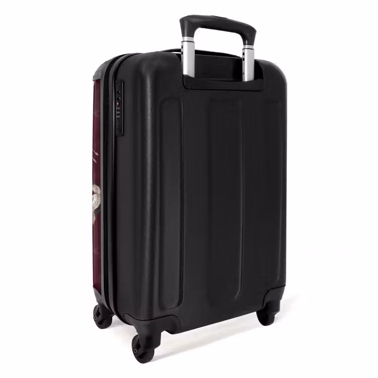 Kraanvogels - Klassiek - Bordeaux NBS - Handbagage koffer - Volwassenen Unisex middel -achterkant