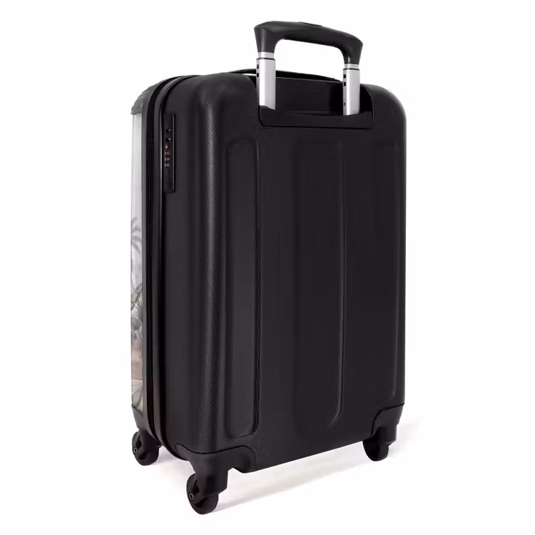 Koffer - Kraniche – Palmen – Tropisch - Kraanvogels - Palmbomen - Tropisch NBS - Handbagage koffer - Volwassenen Unisex middel