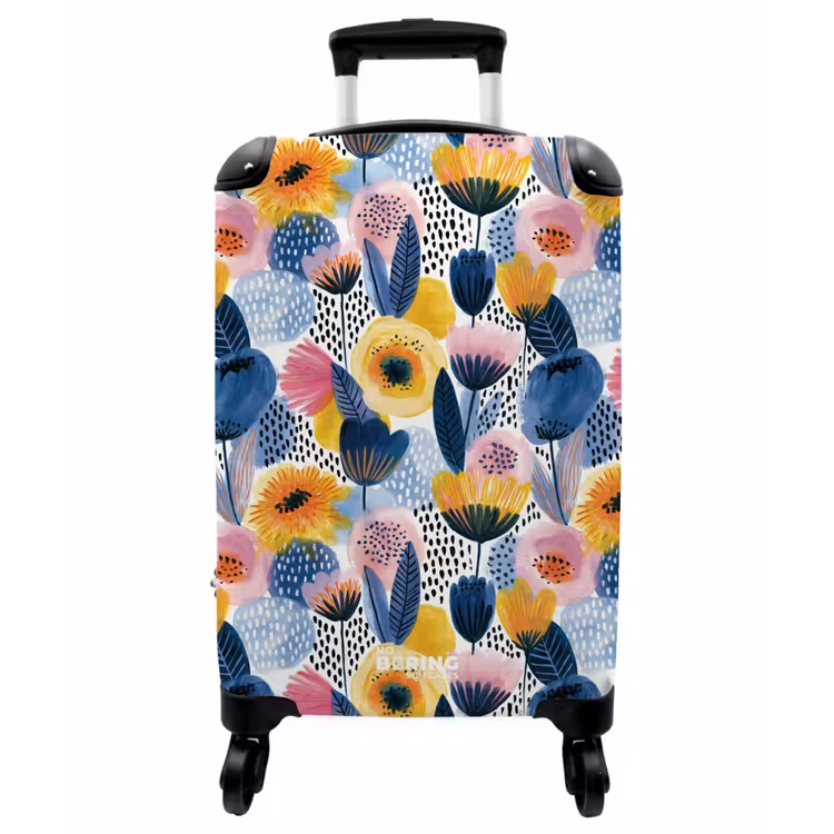 Koffer - Kreativ – Muster – Farbenfroh - Creatief - Patroon - Kleurrijk NBS - Handbagage koffer - Vrouwen middel