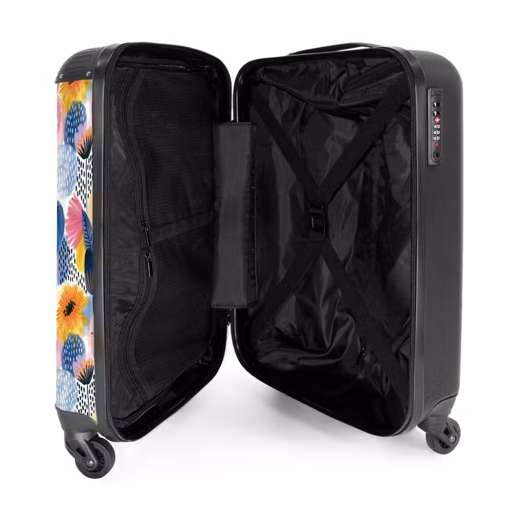 Koffer - Kreativ – Muster – Farbenfroh - Creatief - Patroon - Kleurrijk NBS - Handbagage koffer - Vrouwen middel