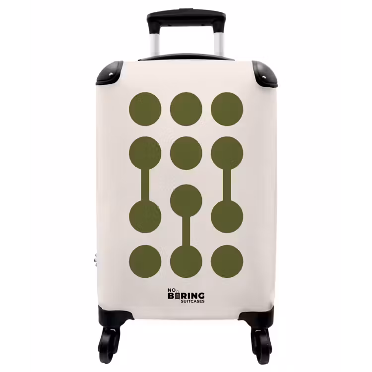 Koffer - Kreise – Geometrisch – Abstrakt – Modern – Grün - Cirkels - Geometrisch - Abstract - Modern - Groen NBS - Handbagage koffer - Vrouwen middel