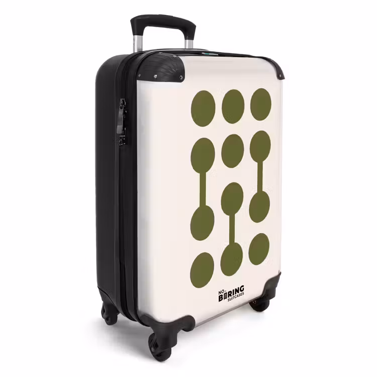 Koffer - Kreise – Geometrisch – Abstrakt – Modern – Grün - Cirkels - Geometrisch - Abstract - Modern - Groen NBS - Handbagage koffer - Vrouwen middel