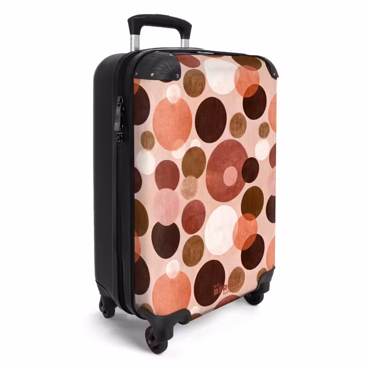 Cirkels - Modern - Kleurrijk NBS - Handbagage koffer - Volwassenen Unisex middel -productfoto_3d