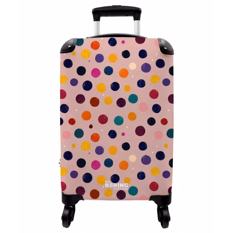 Koffer - Kreise – Muster – Bunt - Cirkels - Patroon - Kleurrijk NBS - Handbagage koffer - Vrouwen middel