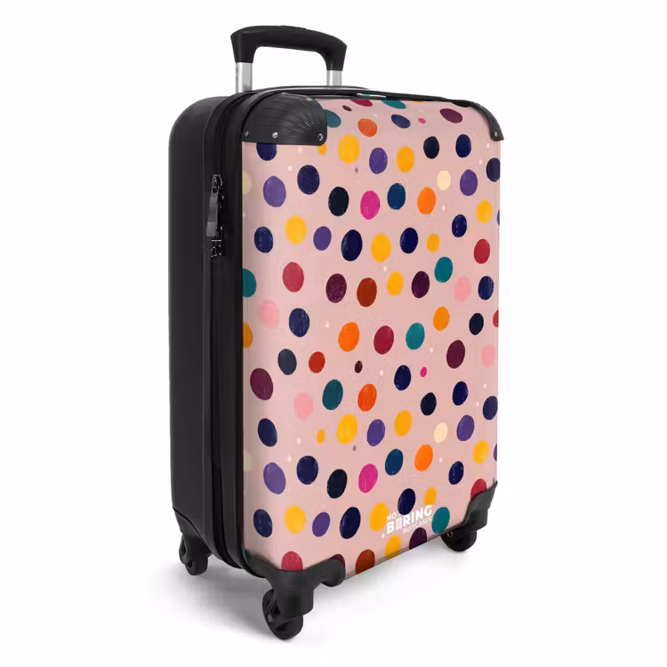 Koffer - Kreise – Muster – Bunt - Cirkels - Patroon - Kleurrijk NBS - Handbagage koffer - Vrouwen middel