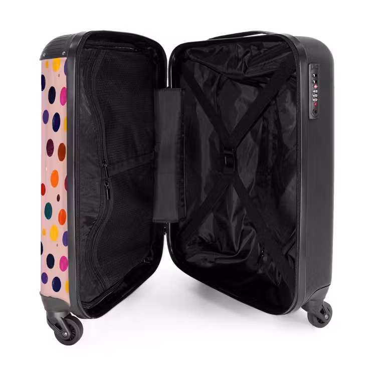 Koffer - Kreise – Muster – Bunt - Cirkels - Patroon - Kleurrijk NBS - Handbagage koffer - Vrouwen middel