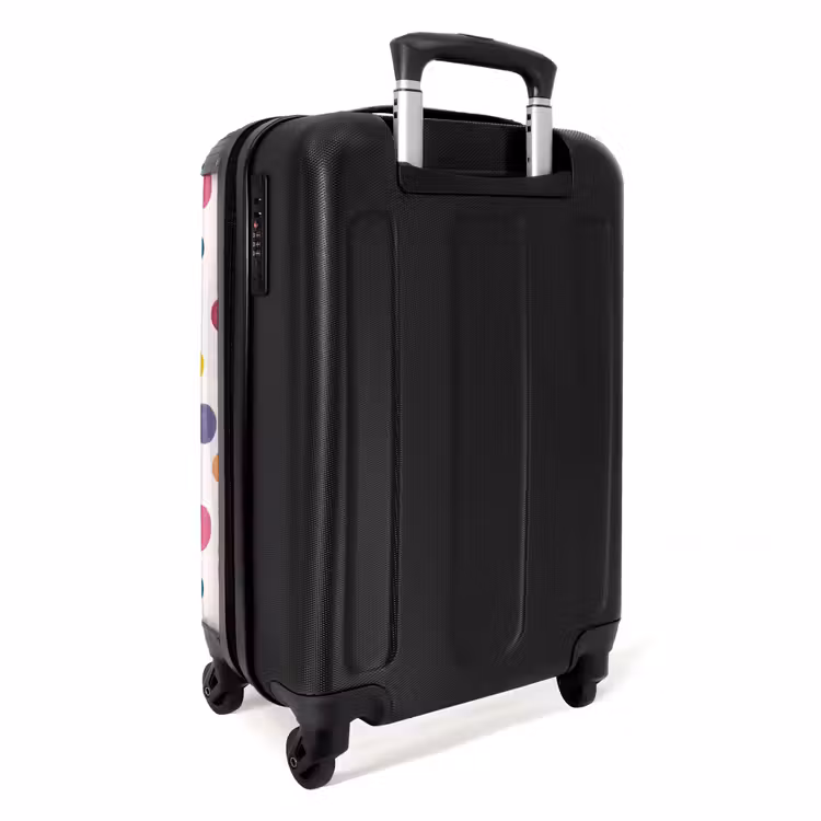 Koffer - Kreise – Verspielt – Farbenfroh - Cirkels - Speels - Kleurrijk NBS - Handbagage koffer - Vrouwen middel