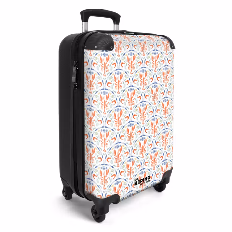 Schaaldieren patroon kleurrijk NBS - Handbagage koffer - Volwassenen Unisex middel -productfoto_3d