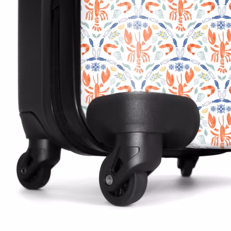 Schaaldieren patroon kleurrijk NBS - Handbagage koffer - Volwassenen Unisex middel -wiel