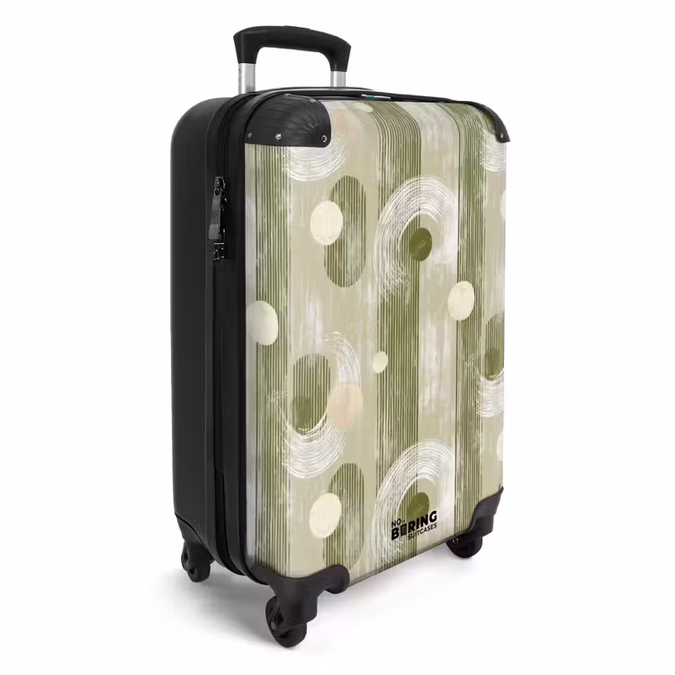 Artistiek - Modern - Groen NBS - Handbagage koffer - Volwassenen Unisex middel -productfoto_3d