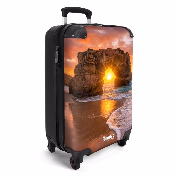 Koffer - Küste – Felsen – Sonnenuntergang – Meer – Natur - Kust - Rots - Zonsondergang - Zee - Natuur NBS - Handbagage koffer - Volwassenen Unisex middel