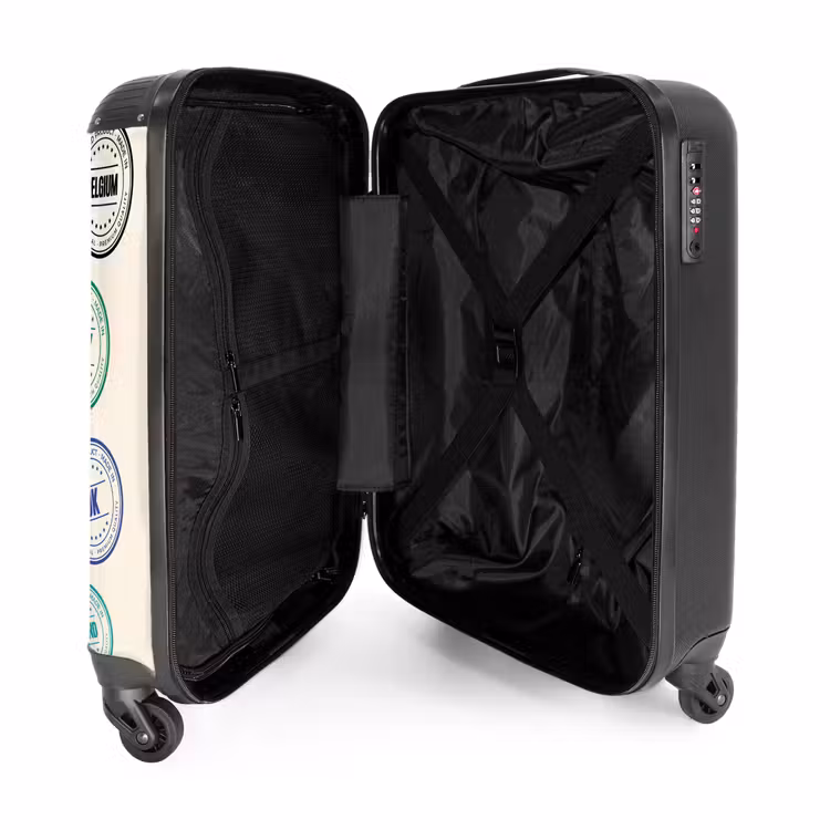 Koffer - Länder – Kreise – Bunt - Landen - Cirkels - Kleurrijk NBS - Handbagage koffer - Volwassenen Unisex middel