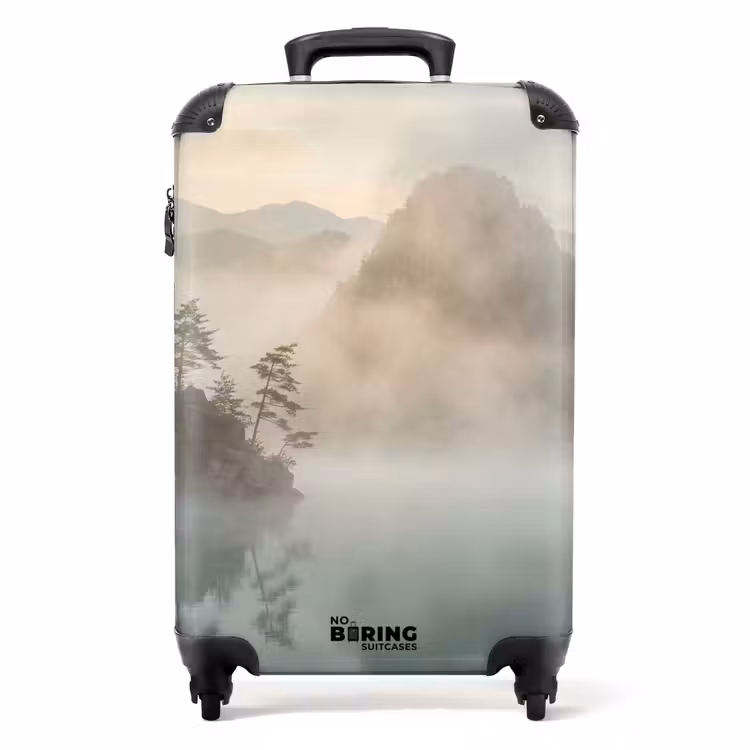 Koffer - Landschaft – Berge – Nebel – Wasser – Natur - Landschap - Bergen - Mist - Water - Natuur NBS - Handbagage koffer - Volwassenen Unisex middel