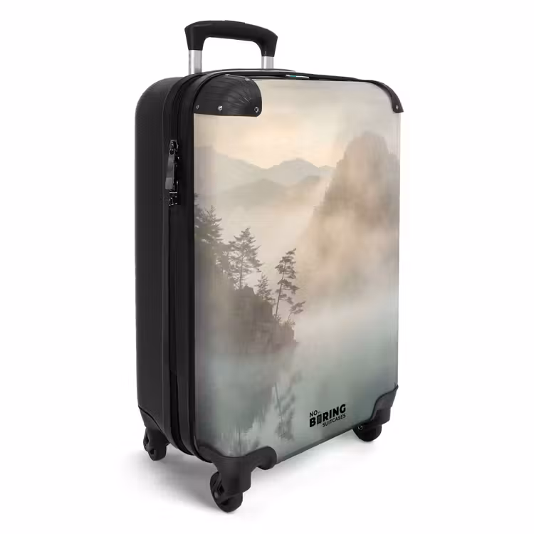 Koffer - Landschaft – Berge – Nebel – Wasser – Natur - Landschap - Bergen - Mist - Water - Natuur NBS - Handbagage koffer - Volwassenen Unisex middel