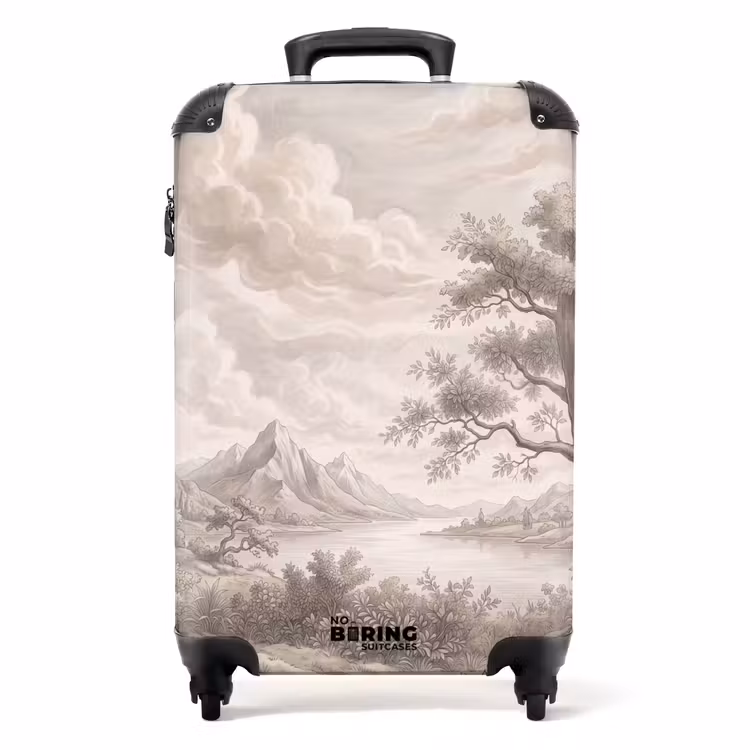 Koffer - Landschaft – Berge – See – Natur - Landschap - Bergen - Meer - Natuur NBS - Handbagage koffer - Volwassenen Unisex middel
