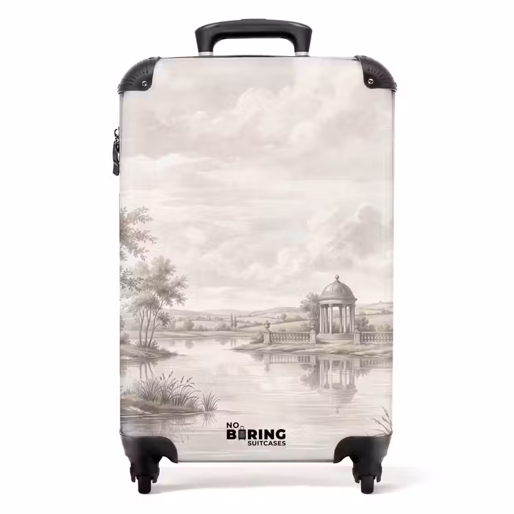 Koffer - Landschaft – Wasser – Natur – Sepia - Landschap - Water - Natuur - Sepia NBS - Handbagage koffer - Volwassenen Unisex middel