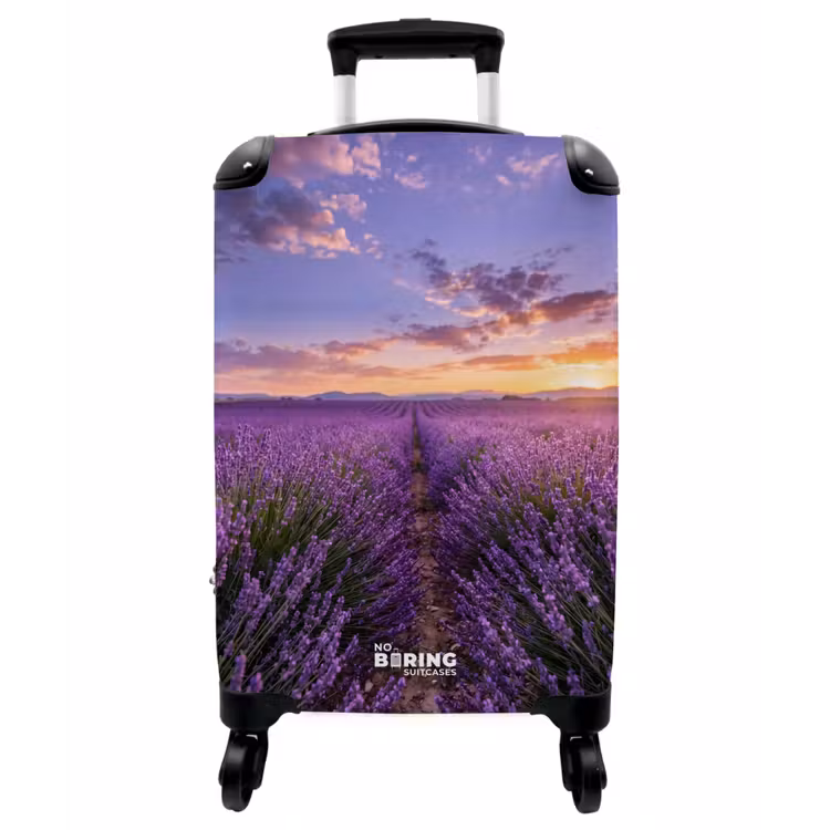 Koffer - Lavendel – Feld – Natur – Violett - Lavendel - Veld - Natuur - Paars NBS - Handbagage koffer - Vrouwen middel