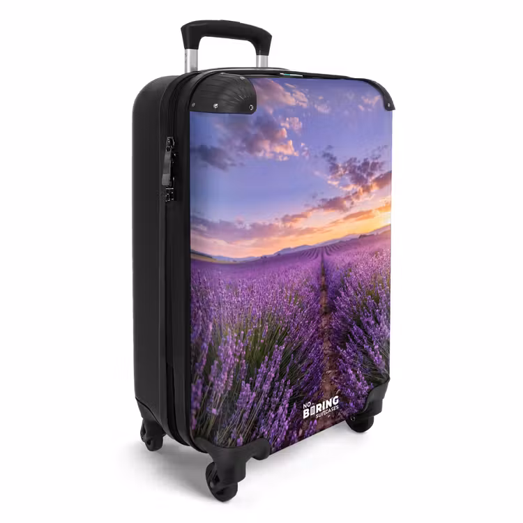 Koffer - Lavendel – Feld – Natur – Violett - Lavendel - Veld - Natuur - Paars NBS - Handbagage koffer - Vrouwen middel