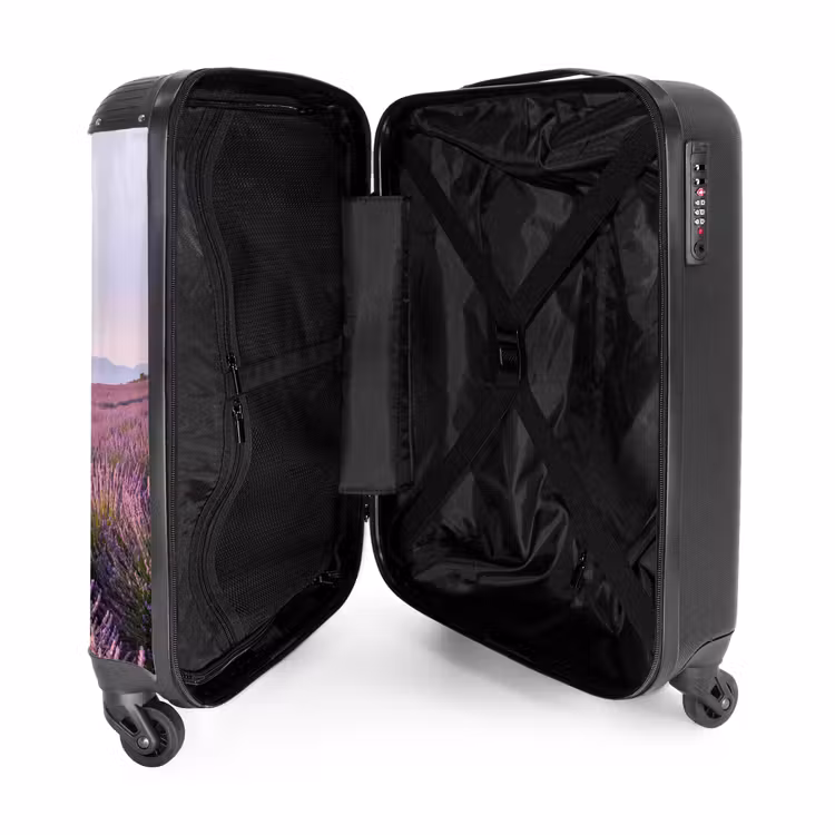 Koffer - Lavendel – Landschaft – Gelassen – Violett - Lavendel - Landschap - Sereen - Paars NBS - Handbagage koffer - Vrouwen middel