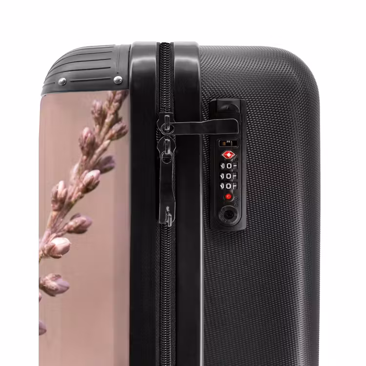 Koffer - Lavendel – Schmetterling – Lila - Lavendel - Vlinder - Paars NBS - Handbagage koffer - Vrouwen middel