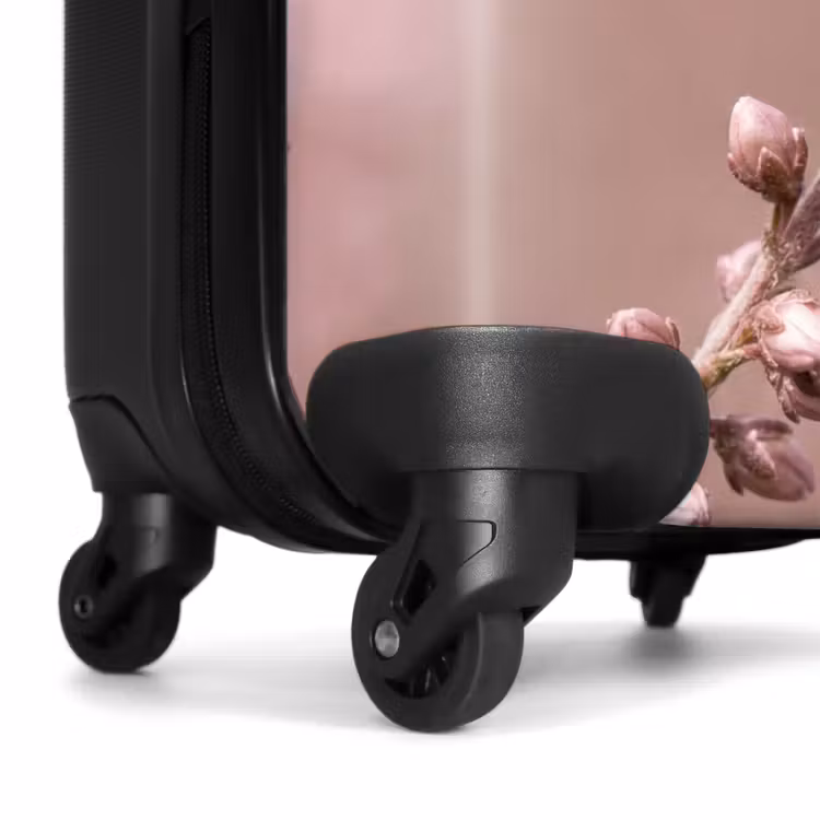 Koffer - Lavendel – Schmetterling – Lila - Lavendel - Vlinder - Paars NBS - Handbagage koffer - Vrouwen middel