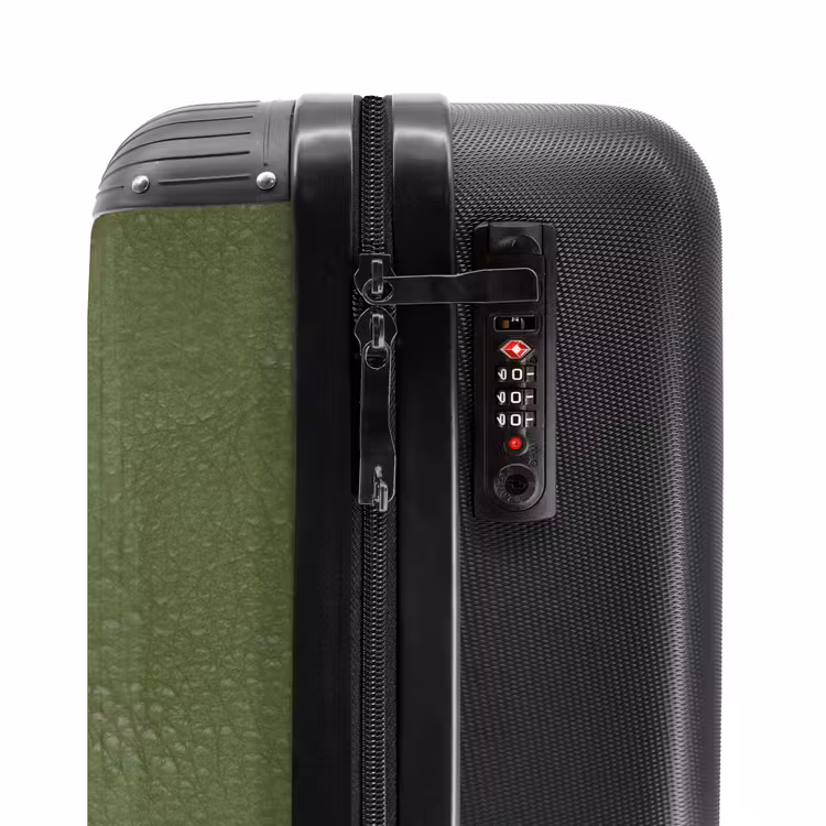 Lederen look apple groen NBS - Handbagage koffer - Volwassenen Unisex middel -slot