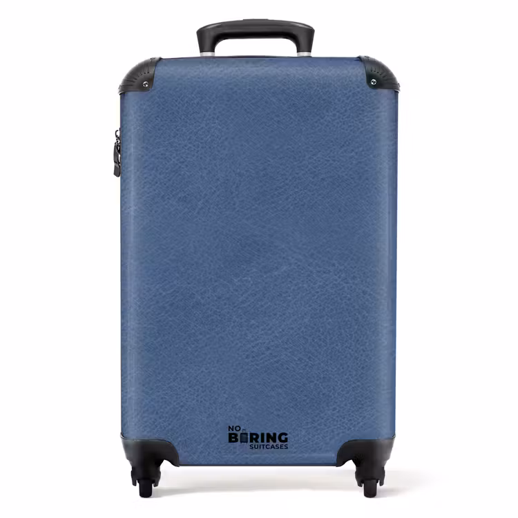 Lederen look blauw NBS - Handbagage koffer - Volwassenen Unisex middel -productfoto_recht