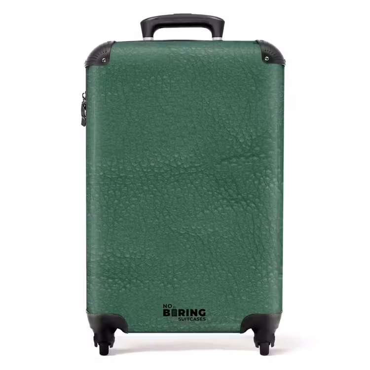 Lederen look kleur groen NBS - Handbagage koffer - Volwassenen Unisex middel -productfoto_recht