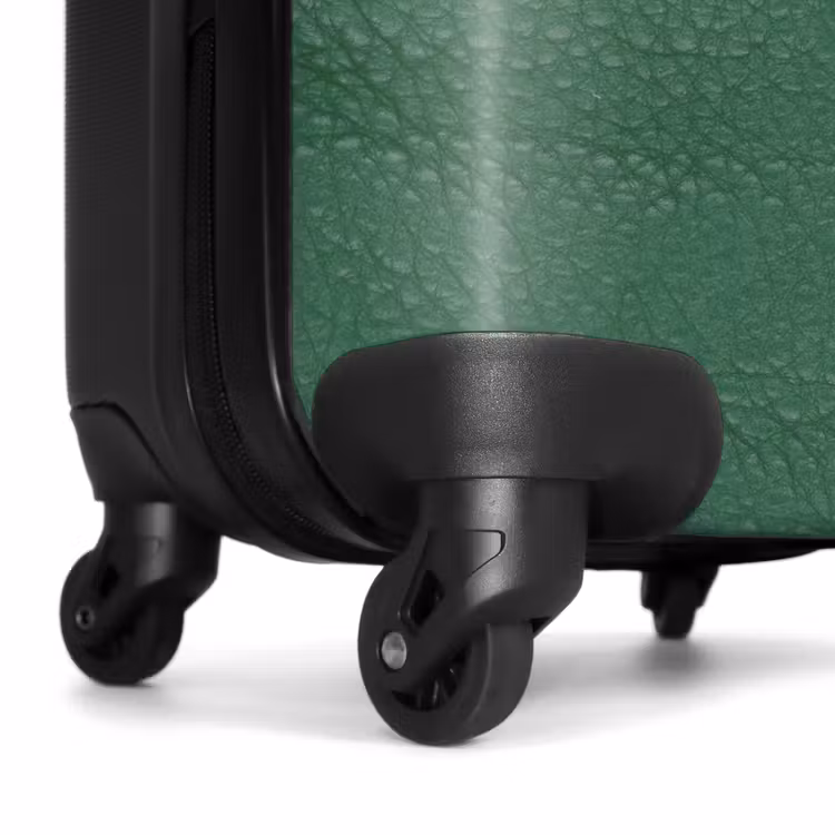 Lederen look kleur groen NBS - Handbagage koffer - Volwassenen Unisex middel -wiel