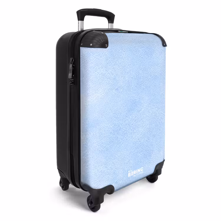 Lederen look licht blauw NBS - Handbagage koffer - Volwassenen Unisex middel -productfoto_3d