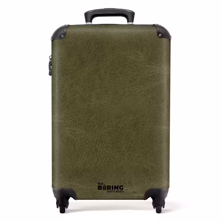 Lederen look khaki groen NBS - Handbagage koffer - Volwassenen Unisex middel -productfoto_recht