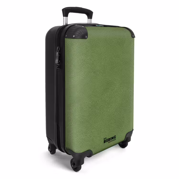 Lederen look mint groen NBS - Handbagage koffer - Volwassenen Unisex middel -productfoto_3d