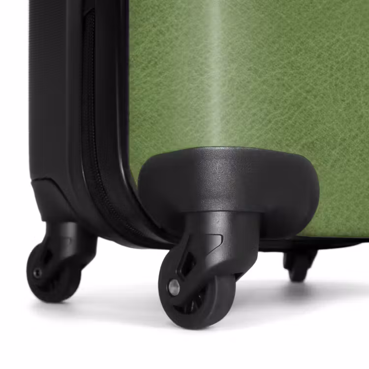 Lederen look mint groen NBS - Handbagage koffer - Volwassenen Unisex middel -wiel