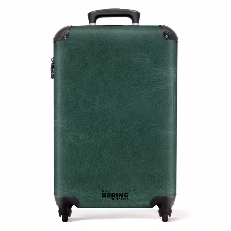 Lederen look midden groen NBS - Handbagage koffer - Volwassenen Unisex middel -productfoto_recht