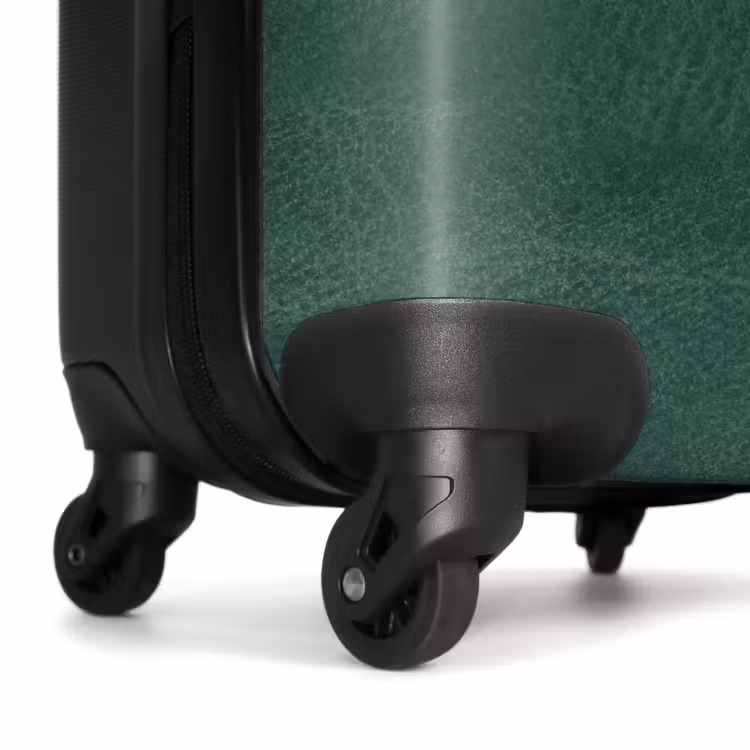 Lederen look midden groen NBS - Handbagage koffer - Volwassenen Unisex middel -wiel