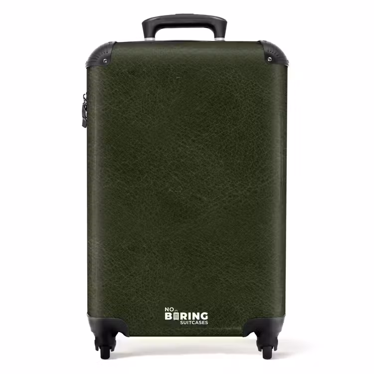 Lederen look diep groen NBS - Handbagage koffer - Volwassenen Unisex middel -productfoto_recht