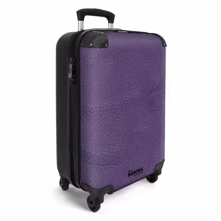 Lederen look violet paars NBS - Handbagage koffer - Volwassenen Unisex middel -productfoto_3d