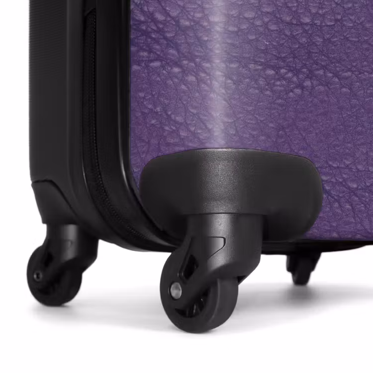Lederen look violet paars NBS - Handbagage koffer - Volwassenen Unisex middel -wiel
