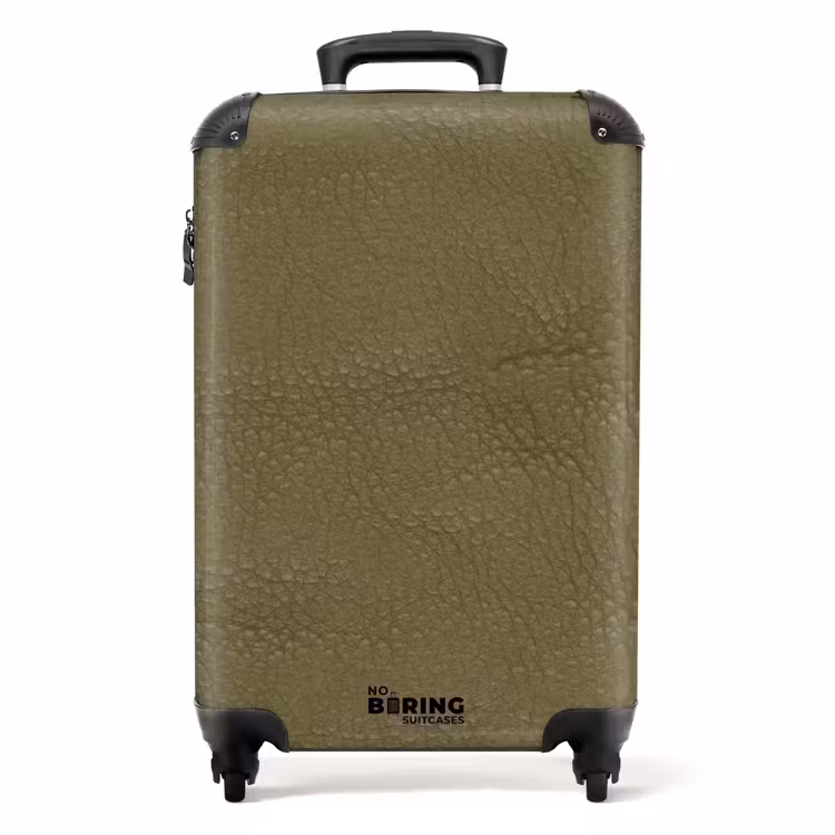 Lederen look forest groen NBS - Handbagage koffer - Volwassenen Unisex middel -productfoto_recht