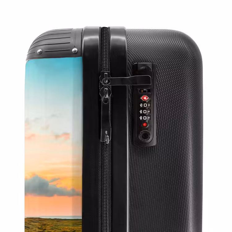 Vuurtoren bij zonsondergang NBS - Handbagage koffer - Unisex middel -slot