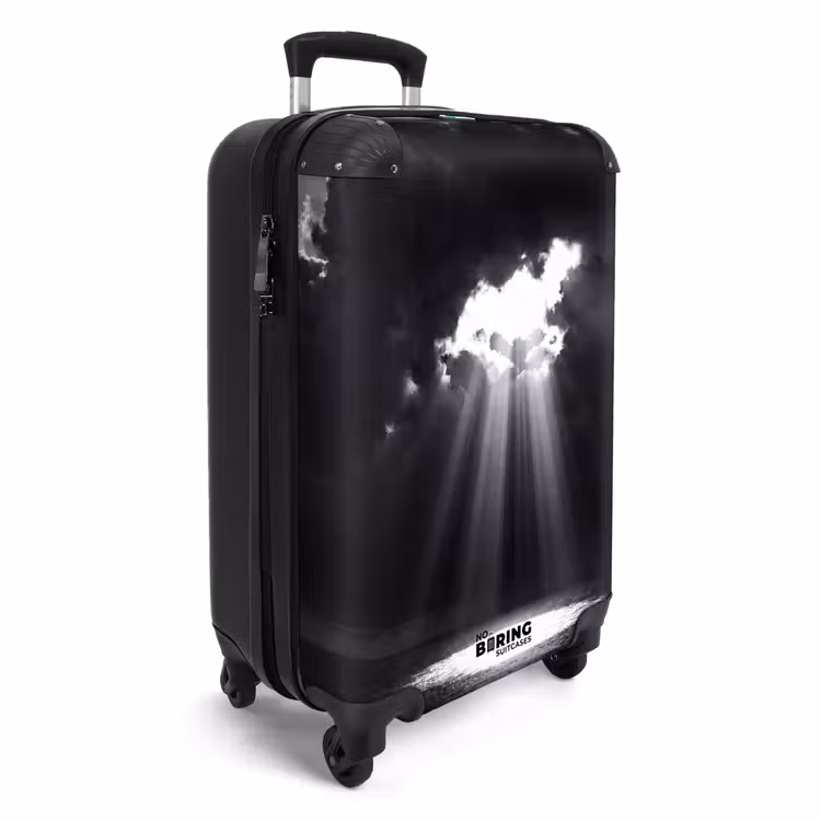 Koffer - Licht – Wolken – Meer – Schwarz-Weiß – Natur - Licht - Wolken - Zee - Zwart-wit - Natuur NBS - Handbagage koffer - Volwassenen Unisex middel
