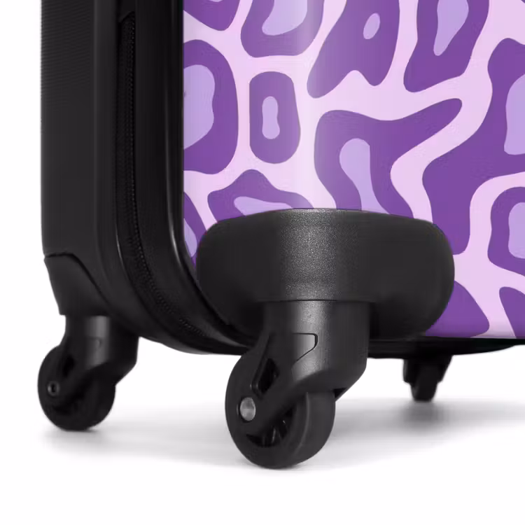 Koffer - Lila – Abstrakt – Leopard – Flecken – Groovy – Muster - Paars - Abstract - Luipaard - Vlekken - Groovy - Patroon NBS - Handbagage koffer - Vrouwen middel
