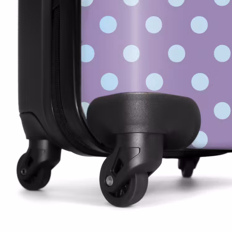 Koffer - Lila – Blau – Geometrisch – Punkte – Polka Dot – Muster - Paars - Blauw - Geometrisch - Stippen - Polka Dot - Patroon NBS - Handbagage koffer - Vrouwen middel